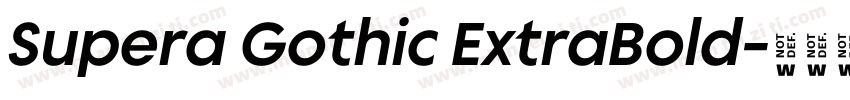 Supera Gothic ExtraBold字体转换